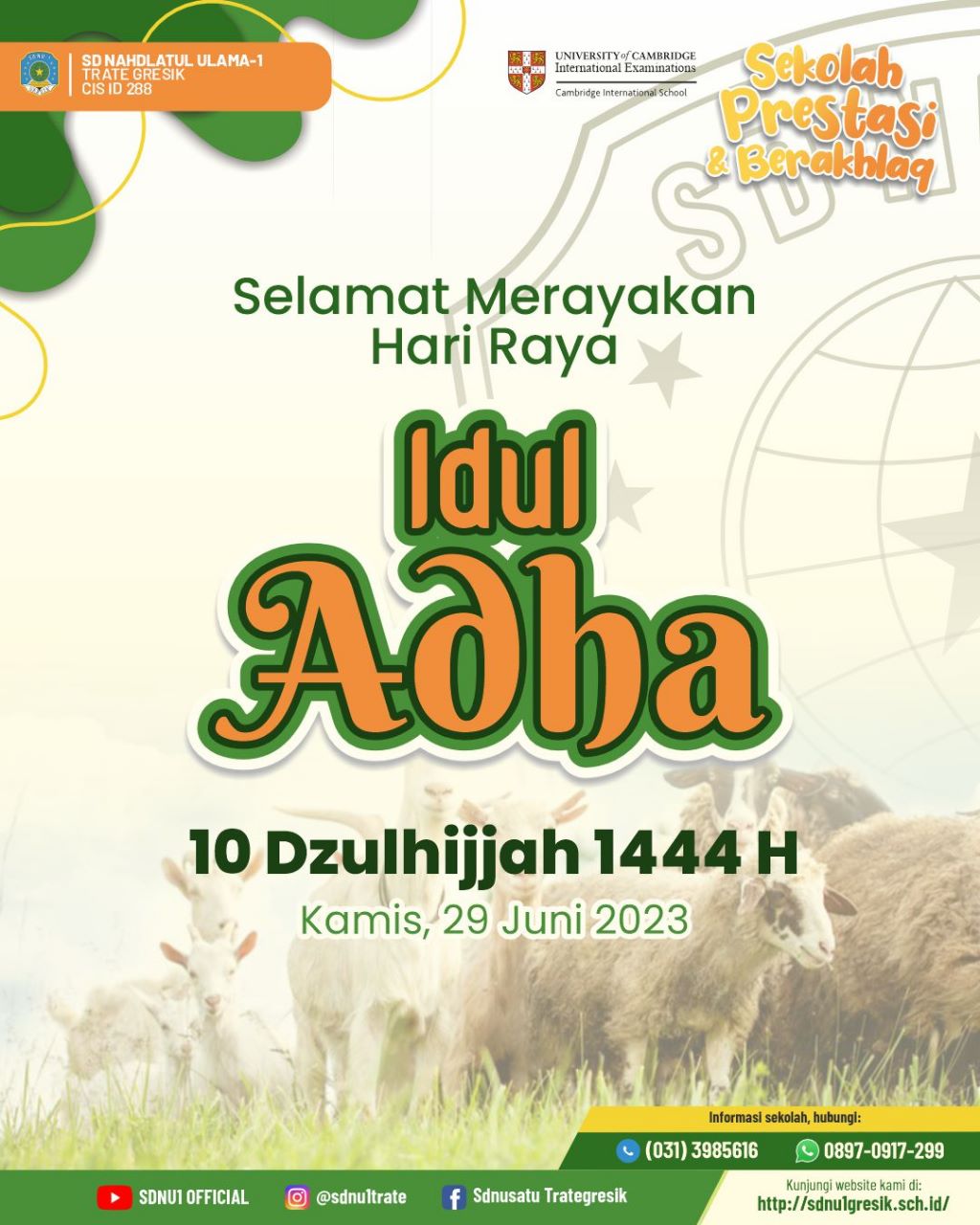 Selamat merayakan Hari Raya Idul Adha 1444H