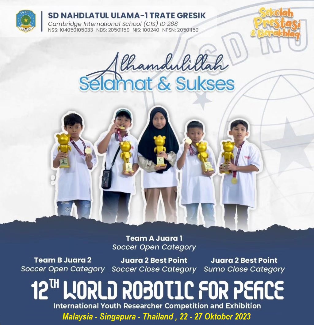 Juara 1 dan 2 pada World Robotic for Peace 2023 , Malaysia - Singapura - Thailand
