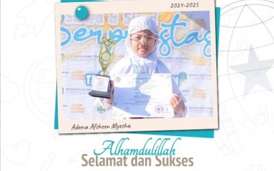 Kak Adeeva Afsheen Myesha , Kelas 2 ICP, Harapan 1 Lomba Mewarnai (Kelas 1-3), pada Festival Anak Gemilang: The Winner Season 6 Seleksi Kota Gresik, Star Gemilang, Tingkat Jawa Timur