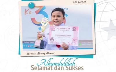 Kak Ibrahim Abqary Ahmad 2 ICP, Juara 2 English Speech SD pada Gebyar Prestasi Gresik 2024 Gresik English Center Tingkat Kabupaten