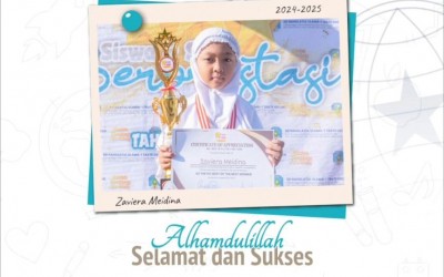 Kak Zaviera Meidina, Kelas 2 ICP, juara 1st Best of The Best Winner English Speech, pada English Speech Competition (Online event Batch 12), Top Star Indonesia, Tingkat Nasional